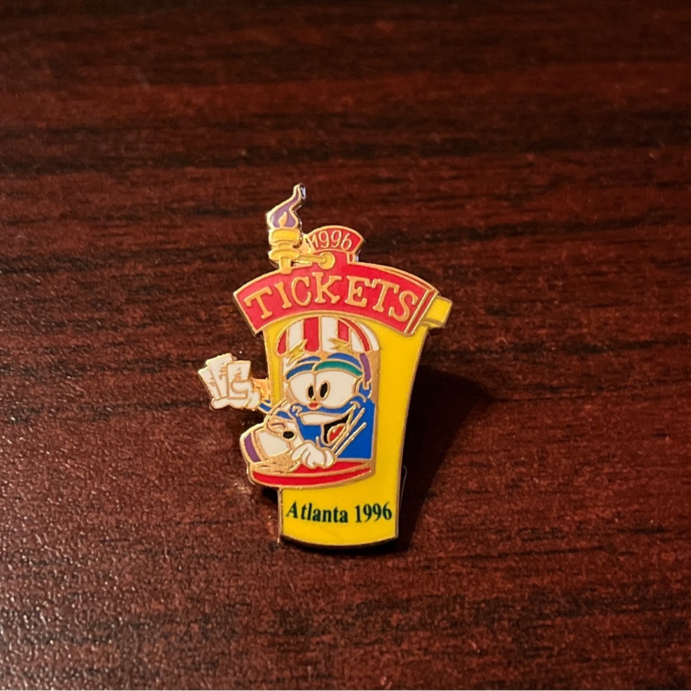 Vintage 1996 Atlanta Summer Olympics‎ Izzy Ticket Booth Lapel Pin